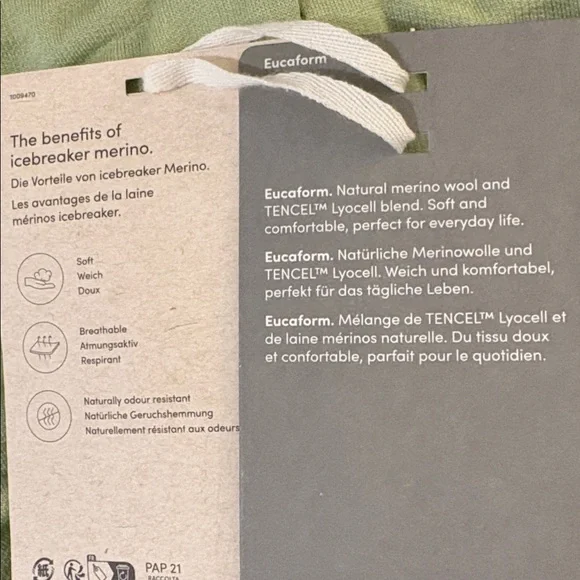 NWT [Icebreaker] Merino Blend Ii 200 Crush Pullover Hoodie in Glazen Women’s L - Picture 16 of 16